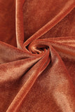 Brown Retro Velvet Long Sleeve Pocket Coat
