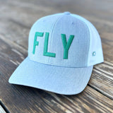 FLY - GREY & WHITE TRUCKER HAT