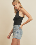 Straight High-Low Neck Cami Top